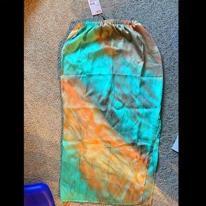 Silk tie dye pastel skirt